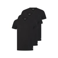 G-STAR Herren T-Shirts, 3er Pack - SPRUCE, V-Neck, einfarbig Schwarz M