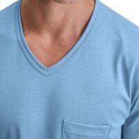 CALIDA Men Pyjamas, Short - V-Neck, Relax Streamline, Cotton Blue 2XL (XX-Large)