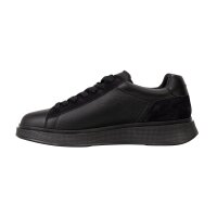 BOSS Herren Sneaker - Bulton Runn sdgrlt, Halbschuh, Schnürung, Echtleder, Logo Schwarz EUR 42