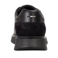 BOSS Herren Sneaker - Bulton Runn sdgrlt, Halbschuh, Schnürung, Echtleder, Logo Schwarz EUR 42
