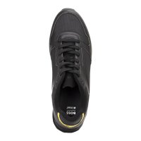 BOSS Herren Sneaker - Parkour-L Runn txhf, Turnschuh, Material-Mix, Logo Schwarz EUR 45
