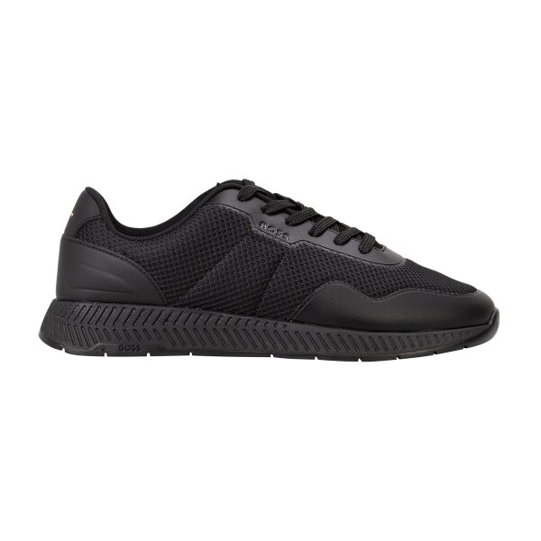 BOSS Herren Sneaker -  Titanium Runn meth,Turnschuh, Freizeit, Material-Mix Schwarz EUR 41