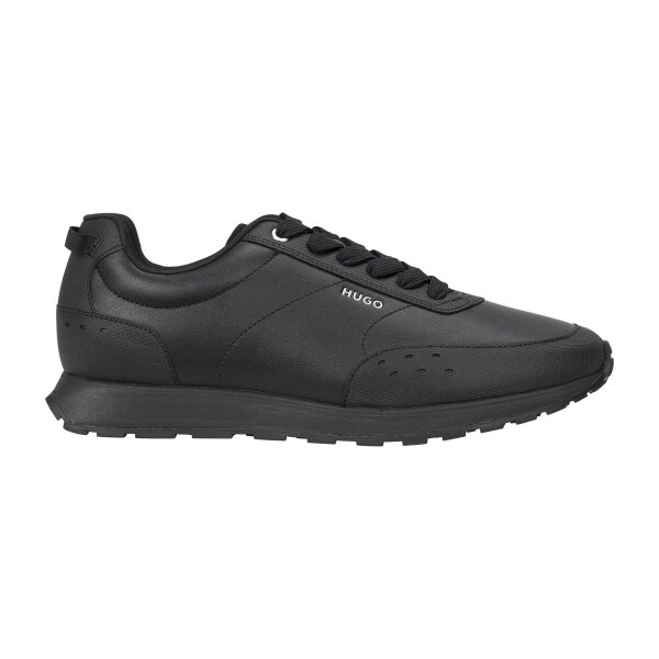 HUGO Mens Sneaker - Icelin Runn nyrbpu, trainers, laces, mixed materials Black EU 42 (UK 8)
