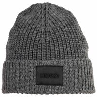 HUGO Mens Scarf & Hat with Virgin Wool - Zago Set,...