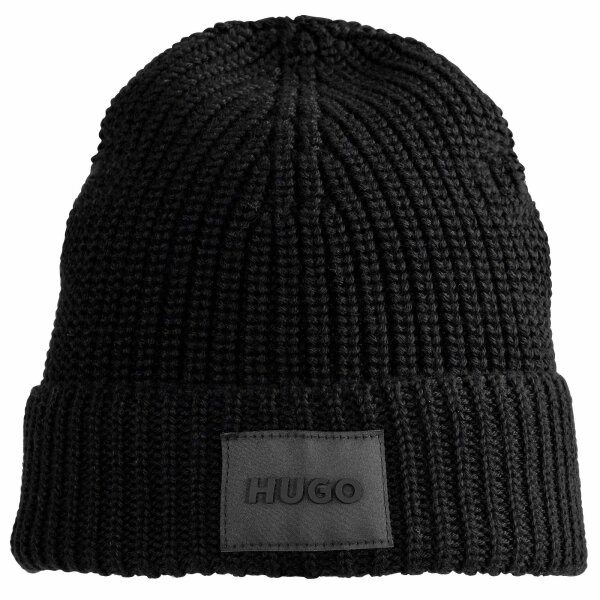 HUGO Mens Scarf & Hat with Virgin Wool - Zago Set, Gift Set, One Size Grey