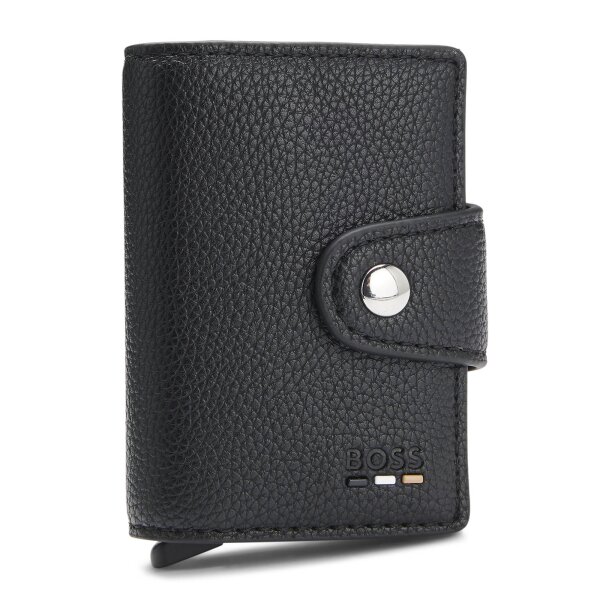 BOSS Mens Wallet, Credit Card Case - Ray Secrid N, Faux Leather, 9x7x1cm (HxWxD) Black