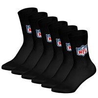 NFL Unisex Socken, 6er Pack - NFL Shield Crew Socks,...