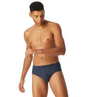 SCHIESSER Herren Slips, 3er Pack - "95/5", Supermini, Cotton Stretch, uni/gestreift Blau S