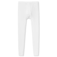 SCHIESSER Mens Long Underpants - ‘Original’ Double Rib, with Fly, Cotton White M (Medium)
