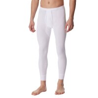 SCHIESSER Mens Long Underpants - ‘Original’ Double Rib, with Fly, Cotton White M (Medium)