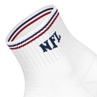 NFL Unisex Quarter Socks, Pack of 6 - NFL Shield Quarter Socks, Logo, Stripes, Cotton Blend White  39-42 (6-8 UK)