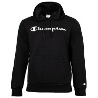 Champion Herren Sweatshirt mit Kapuze - Hooded Sweatshirt, Soft Compact Basic, Fleece, gesticktes Logo Schwarz M