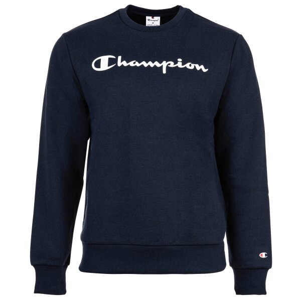 Champion Herren Sweatshirt -  Crewneck Sweatshirt, Soft Compact Basic, Fleece Dunkelblau M