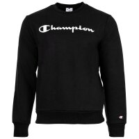 Champion Herren Sweatshirt -  Crewneck Sweatshirt, Soft Compact Basic, Fleece Schwarz M