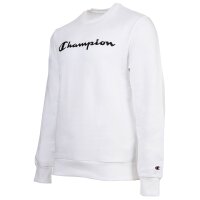 Champion Herren Sweatshirt -  Crewneck Sweatshirt, Soft Compact Basic, Fleece Weiß 2XL