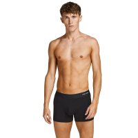 JACK&JONES Mens Boxer Shorts, 3-Pack - JACBASIC BAMBOO TRUNKS, Viscose-Cotton Blend Black S (Small)