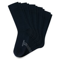 SCHIESSER Herren Socken, 5er Pack - "Bluebird", Baumwoll-Mix, uni/gemustert Blau 39-42