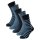 SCHIESSER Herren Socken, 5er Pack - "Bluebird", Baumwoll-Mix, uni/gemustert Blau/gestreift 39-42
