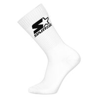 STARTER Unisex Socken, Multipack - Crew Socks, Logo, Baumwollmischung Weiß 39-42 6er Pack (2x3P)
