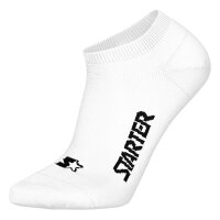 STARTER Unisex Sneakersocken, Multipack - Sneaker Socks, Logo, Baumwollmischung Weiß 39-42 6er Pack (2x3P)