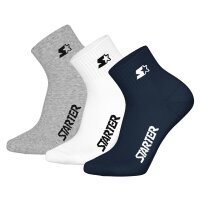 STARTER Unisex Quartersocken, Multipack - Quarter Socks, Logo, Baumwollmischung