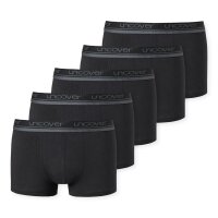 UNCOVER by SCHIESSER Herren Boxershorts, 5er Pack - Shorts, Single Jersey, einfarbig Schwarz S