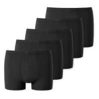 UNCOVER by SCHIESSER Mens Boxer Shorts, 5-Pack - Shorts, Single Jersey, Plain Colour Black S (Small)