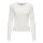 ONLY Womens Long-Sleeved Shirt - ONLRILEY O-NECK TOP, Long Sleeve, Round Neck, Cotton Stretch Ecru XS (X-Small)