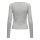 ONLY Womens Long-Sleeved Shirt - ONLRILEY O-NECK TOP, Long Sleeve, Round Neck, Cotton Stretch Grey XS (X-Small)
