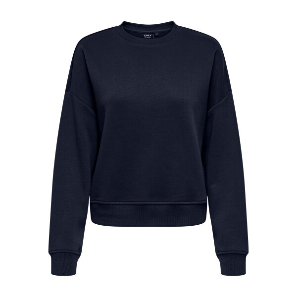 ONLY Womens Sweatshirt - ONLSWEAT LIFE CREW OVERSIZE SWT, Round Neck, Cotton Blend Blue M (Medium)