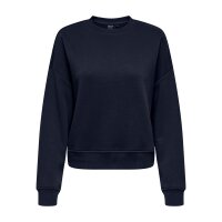 ONLY Womens Sweatshirt - ONLSWEAT LIFE CREW OVERSIZE SWT, Round Neck, Cotton Blend Blue M (Medium)