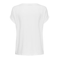 ONLY Damen T-Shirt, kurzarm - ONLMOSTER O-NECK TOP, Rundhals, Viskose-Mix Stretch Weiß XS