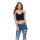 ONLY Womens Cropped Top - ONLVICKY LACE SEAMLESS CROPPED TOP, Strapless Top, Lace Black XS/S (X-Small/Small)