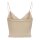 ONLY Womens Cropped Top - ONLVICKY LACE SEAMLESS CROPPED TOP, Strapless Top, Lace Beige S/M (Small/Medium)