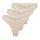ONLY Womens Brazilian Briefs, 3-Pack - ONLCHLOE LACE BRAZIL, Lace Beige XS (X-Small)
