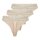 ONLY Womens Brazilian Briefs, 3-Pack - ONLCHLOE LACE BRAZIL, Lace Beige XS (X-Small)