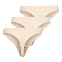 ONLY Damen Strings, 3er Pack - ONLVICKY RIB THONG, gerippt Beige XS/S
