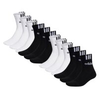 adidas unisex quarter socks, 12-pack - Cushioned 3S...