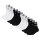 adidas unisex quarter socks, 12-pack - Cushioned 3S Linear, logo, single-coloured 2xblack/2xwhite 43-45