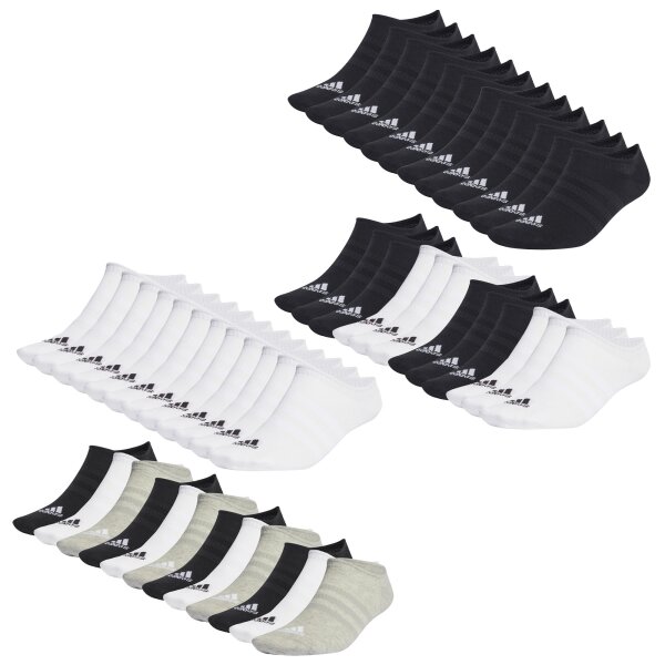 adidas unisex sneaker socks, 12-pack - Sportswear Thin No-Show, logo, single-coloured