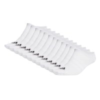 adidas unisex sneaker socks, 12-pack - Sportswear Thin No-Show, logo, single-coloured White 40-42