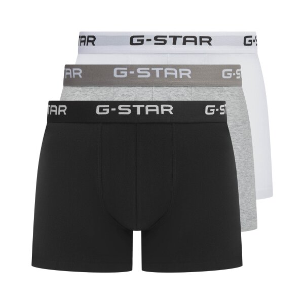G-STAR Men Boxer Shorts, 3-Pack - ASH, Trunks, Cotton Stretch White/Grey/Black M (Medium)