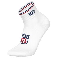 NFL Unisex Quarter-Socken, 9er Pack - NFL Shield 9Pack Quarter Socks, Logo, Streifen, Baumwollmischung Weiß 39-42