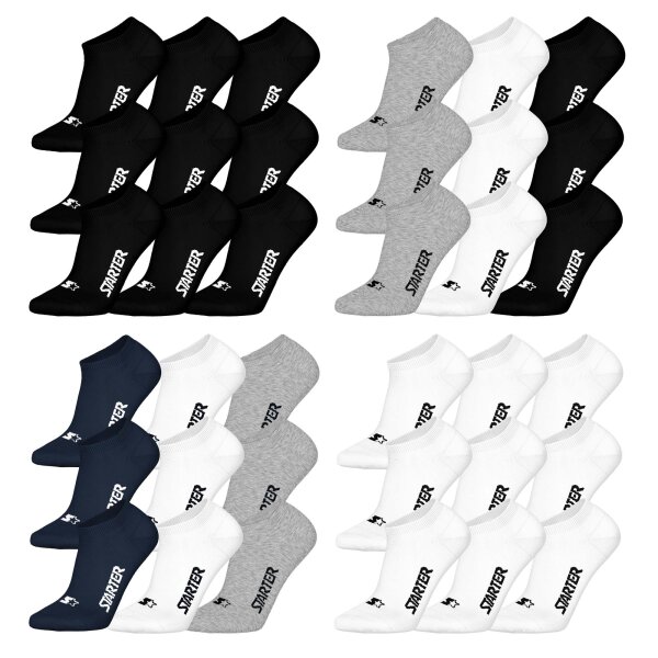 STARTER Unisex Sneakersocken, 9er Pack - Sneaker Socks, Logo, Baumwollmischung