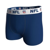 NFL Mens Boxer Shorts, 6-Pack – NFL Shield 6Pack Boxers, Cotton Stretch, Logo Waistband Dark Blue M (Medium)