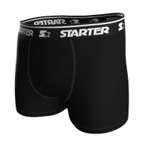 STARTER Herren Boxershorts, 6er Pack -  Logo Boxers, Baumwoll-Stretch, Logobund Schwarz M