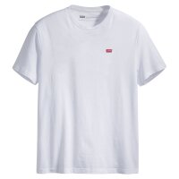 Levis Herren T-Shirt 2er Pack - "Original Housemark Tee", Rundhals, Baumwolle Weiß S