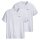 Levis Mens T-Shirt 2 pack - ‘Original Housemark Tee’, Round Neck, Cotton White S (Small)