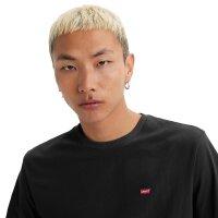 Levis Herren T-Shirt 2er Pack - "Original Housemark Tee", Rundhals, Baumwolle Schwarz S