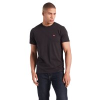 Levis Mens T-Shirt 2 pack - ‘Original Housemark Tee’, Round Neck, Cotton Black S (Small)